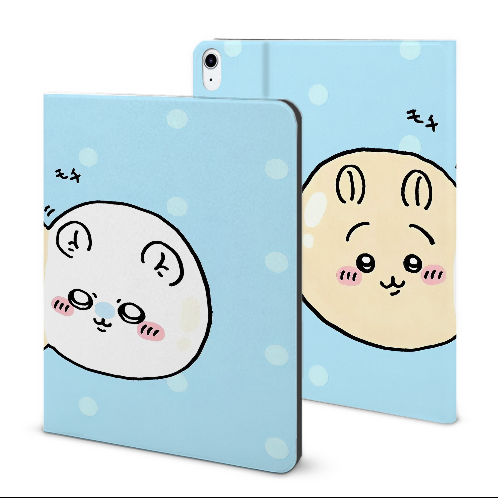 （画像用） ちいかわ Chii-kawa IPad ケース ブック型 PUレザー TPU 耐衝撃 軽量 薄型 ペン収納なし 全面保護 IPad 各モデル対応